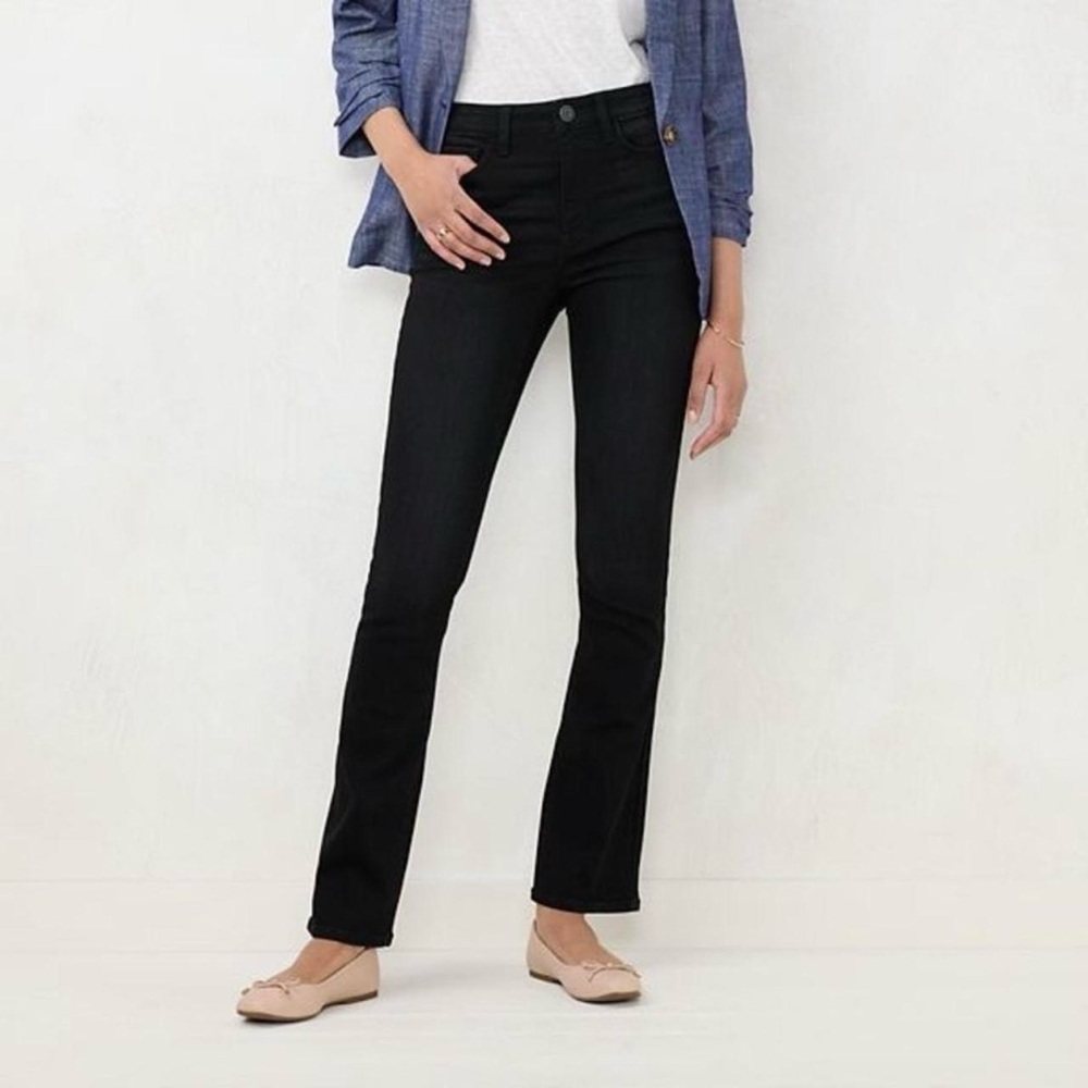 Lauren Conrad Madison The Slim Boot Black Stretch Denim Jeans Size 6